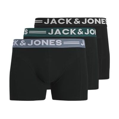 JACK & JONES Sense Trunks 3-pack Noos Jnr, svart, numeric_164 JACK & JONES Sense Trunks 3-pack Noos Jnr, svart, numeric_164