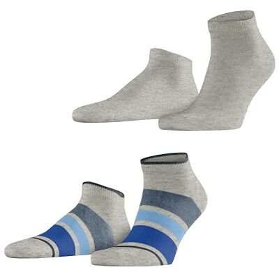 ESPRIT Herr sneakers strumpor multi stripe 2-pack M Sn bomull kort mönstrad 2 par, grå Storm Grey 3820, 43–46 ESPRIT Herr sneakers strumpor multi stripe 2-pack M Sn bomull kort mönstrad 2 par, grå Storm Grey 3820, 43–46