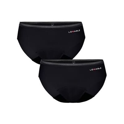 Lovable Da Ciclo Mestruale Flusso Medio Invisible Period Panties Bi-Pack trosor, svart, S dam, svart, S Lovable Da Ciclo Mestruale Flusso Medio Invisible Period Panties Bi-Pack trosor, svart, S dam, svart, S