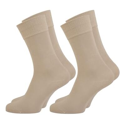 Nur Die Endast 2-pack bambu komfort strumpor män mjuk komfort linning bambu strumpor, Beigegrau, 46 Nur Die Endast 2-pack bambu komfort strumpor män mjuk komfort linning bambu strumpor, Beigegrau, 46