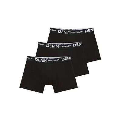 TOM TAILOR Denim boxershorts för män i trunk hipster i trepack med stretch, 29999-svart, XL TOM TAILOR Denim boxershorts för män i trunk hipster i trepack med stretch, 29999-svart, XL
