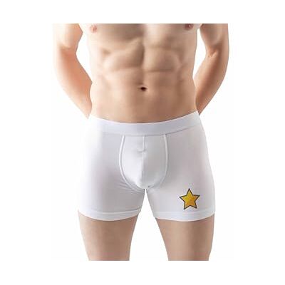 Green Fish boxershorts för män, Vit, L Green Fish boxershorts för män, Vit, L