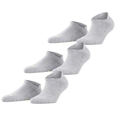 FALKE unisex vuxen Ankelstrumpor Cool Kick Sneaker Multipack U Sn mjuk andningsbar snabbtorkande osynlig enfärgat 3 par, Grå Light Grey Melange 3775, 37-38 FALKE unisex vuxen Ankelstrumpor Cool Kick Sneaker Multipack U Sn mjuk andningsbar snabbtorkande osynlig enfärgat 3 par, Grå Light Grey Melange 3775, 37-38