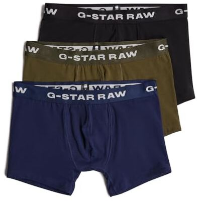 G-STAR RAW Boxer Briefs 3-pack multiple, Flerfärgad (Dk Black/Imperial blå/Shadow Olive D23774-d516-g163), XXL G-STAR RAW Boxer Briefs 3-pack multiple, Flerfärgad (Dk Black/Imperial blå/Shadow Olive D23774-d516-g163), XXL