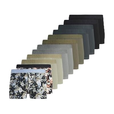JACK & JONES JACK&JONES Jacjonah Flower Trunks 12-pack, Forest River/pack:glacier sjö – ricingrå – svart – havssköldpadda – överlandsbygdstrek – svart – skogsriver, S JACK & JONES JACK&JONES Jacjonah Flower Trunks 12-pack, Forest River/pack:glacier sjö – ricingrå – svart – havssköldpadda – överlandsbygdstrek – svart – skogsriver, S