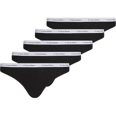 Calvin Bikinitrosor, 5-pack med låg ris, underkläder, dam, underkläder, Svart (svart/svart/svart/svart/svart), M Calvin Bikinitrosor, 5-pack med låg ris, underkläder, dam, underkläder, Svart (svart/svart/svart/svart/svart), M