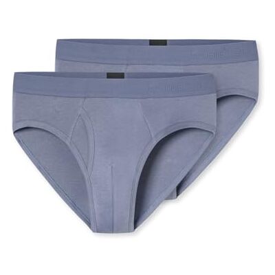 Schiesser herr 2-pack Rio-slip finribbad – Rib Essentials, Blågrå, M Schiesser herr 2-pack Rio-slip finribbad – Rib Essentials, Blågrå, M
