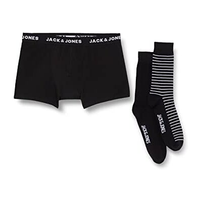 JACK & JONES Herr Jacmarty Giftbox boxershorts & strumpor, Svart/pack: svart – svart, S JACK & JONES Herr Jacmarty Giftbox boxershorts & strumpor, Svart/pack: svart – svart, S