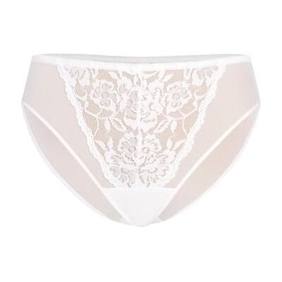 Teyli Damtrosor nätunderkläder med blommig spets glamorösa trosor, Vitt och blått, XL Teyli Damtrosor nätunderkläder med blommig spets glamorösa trosor, Vitt och blått, XL