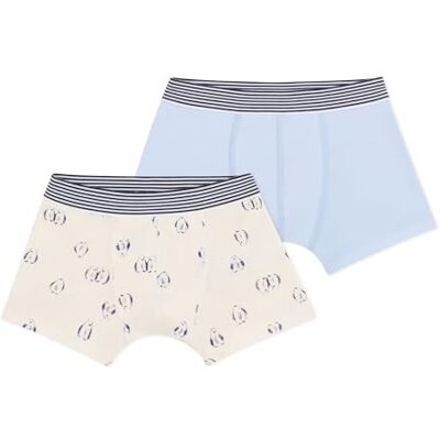 Petit Bateau Boxerset för barn i bomull med pingvintryck Petit Bateau Boxerset för barn i bomull med pingvintryck