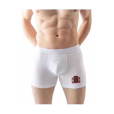 Green Fish boxershorts för män, Vit, M Green Fish boxershorts för män, Vit, M