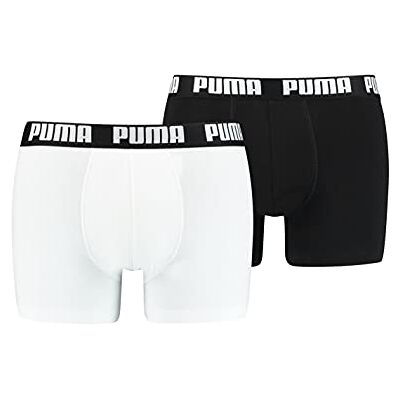 PUMA Basic boxershorts för män, Vit/svart, XL PUMA Basic boxershorts för män, Vit/svart, XL