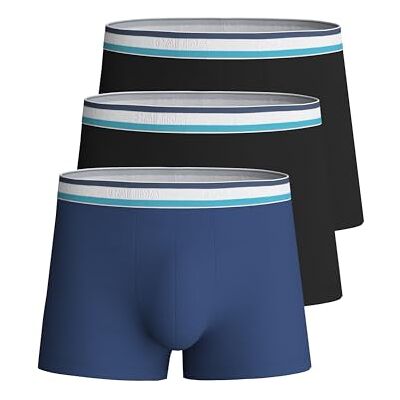 CALIDA Natural Benefit Boxershorts för män, i 3-pack, mjukt elastiskt midjeband, svart, 56 CALIDA Natural Benefit Boxershorts för män, i 3-pack, mjukt elastiskt midjeband, svart, 56