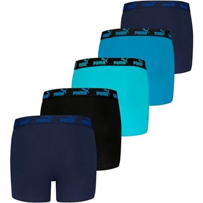 PUMA Pojkar basboxer (5-pack), Blå kombo, 146-152 PUMA Pojkar basboxer (5-pack), Blå kombo, 146-152