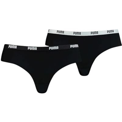 PUMA Brasilianska underkläder för kvinnor (2-pack), svart, XL PUMA Brasilianska underkläder för kvinnor (2-pack), svart, XL