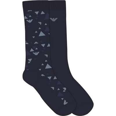 Giorgio Armani mäns grafitiska laddare 2-pack långa strumpor blå TU, BLÅ, one size Giorgio Armani mäns grafitiska laddare 2-pack långa strumpor blå TU, BLÅ, one size