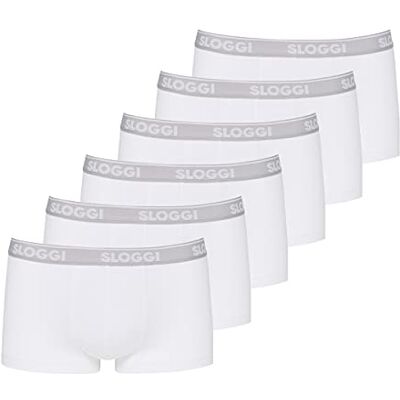 Sloggi men Mężczyźni Go abc hipster 6p Bokserki, Biały, XXL Sloggi men Mężczyźni Go abc hipster 6p Bokserki, Biały, XXL