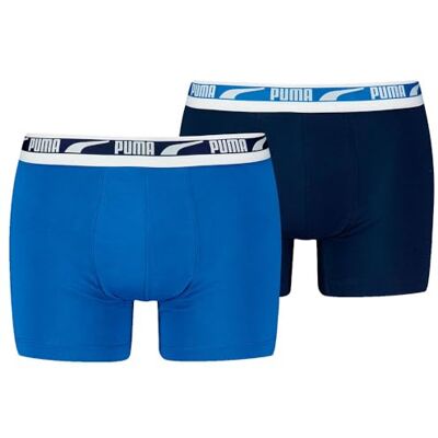 PUMA Everyday Multi Logo Boxer 2 Units XL, True Blue, XL PUMA Everyday Multi Logo Boxer 2 Units XL, True Blue, XL