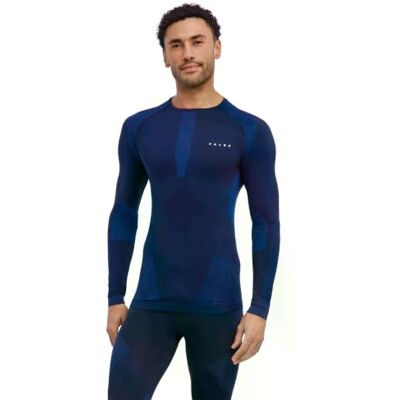 FALKE herr Baslager Ovandel Warm Round Neck M L/s Sh funktionellt garn snabbtorkande 1 del, Blå Space Blue 6116, XL FALKE herr Baslager Ovandel Warm Round Neck M L/s Sh funktionellt garn snabbtorkande 1 del, Blå Space Blue 6116, XL