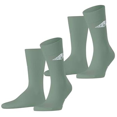 ESPRIT herr Strumpor Unisex Logo Multipack M So bomull mönstrade 2 par, Grön Frosty Grey 7180, 35-38 ESPRIT herr Strumpor Unisex Logo Multipack M So bomull mönstrade 2 par, Grön Frosty Grey 7180, 35-38