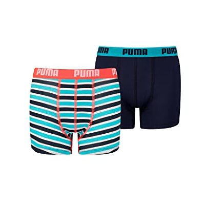 PUMA Boxershorts för pojkar (förpackning med 2), Fluo Röd/Blå, 140 PUMA Boxershorts för pojkar (förpackning med 2), Fluo Röd/Blå, 140