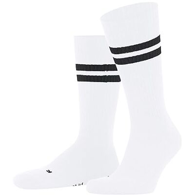 FALKE Unisex dynamiska strumpor bomull blå grå vit för män eller kvinnor tjocka sportiga knälånga långa strumpor med ribbade randiga mönster idealiska med träningsskor 1 par, Vit (benvit 2030), FALKE Unisex dynamiska strumpor bomull blå grå vit för män eller kvinnor tjocka sportiga knälånga långa strumpor med ribbade randiga mönster idealiska med träningsskor 1 par, Vit (benvit 2030),
