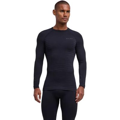 FALKE herr Baslager Ovandel Maximum Warm Round Neck M L/s Sh funktionellt garn snabbtorkande 1 del, Svart Black 3000 Trend, M FALKE herr Baslager Ovandel Maximum Warm Round Neck M L/s Sh funktionellt garn snabbtorkande 1 del, Svart Black 3000 Trend, M