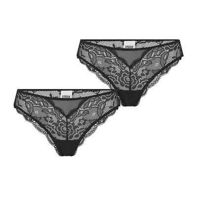 Urban Classics kvinnors TB7664A-kvinnor allover lace brasilianska 2-pack underkläder, svart + svart, M, Svart + svart, M Urban Classics kvinnors TB7664A-kvinnor allover lace brasilianska 2-pack underkläder, svart + svart, M, Svart + svart, M