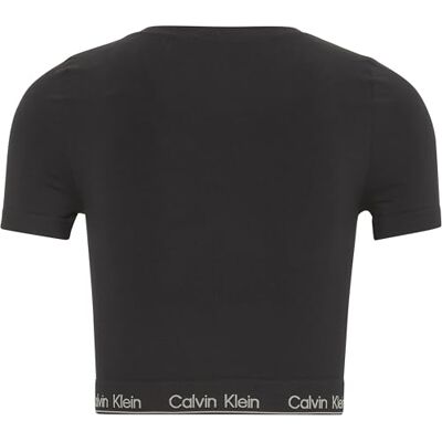 Calvin Short Sleeve Top Lv00qf8342 formande T-shirt, svart (svart), L dam Calvin Short Sleeve Top Lv00qf8342 formande T-shirt, svart (svart), L dam