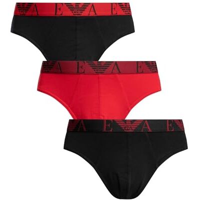 Giorgio Armani Herr Fet Monogram 3-PACK BRIEF Svart XL Giorgio Armani Herr Fet Monogram 3-PACK BRIEF Svart XL