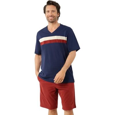 EMINENCE Poplin, kort pyjamas, natt för män, Sky, S EMINENCE Poplin, kort pyjamas, natt för män, Sky, S