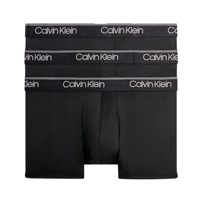 Calvin Low Rise 3Pk Trunks för män, Black, S Calvin Low Rise 3Pk Trunks för män, Black, S