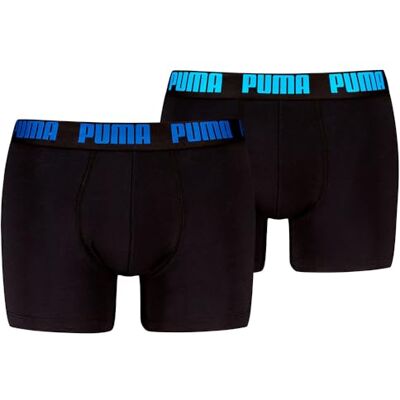 PUMA Herr Everyday Basic Boxer, blå/grå melange, M (2-pack), Blå/grå melerad, M PUMA Herr Everyday Basic Boxer, blå/grå melange, M (2-pack), Blå/grå melerad, M