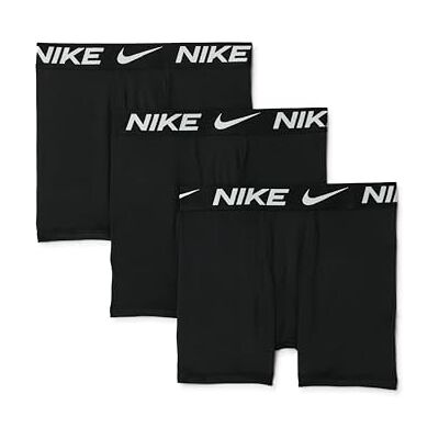 NIKE E Day Bomull Stretch 3 Boxershorts för pojkar, Black, 13/15 År NIKE E Day Bomull Stretch 3 Boxershorts för pojkar, Black, 13/15 År