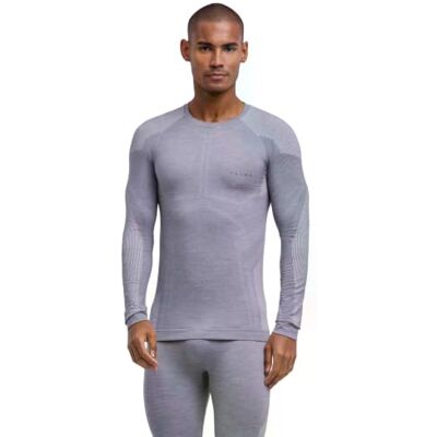 FALKE herr Baslager Ovandel Wool-Tech Light M L/s Sh ull funktionsmaterial snabbtorkande 1 del, Grå Grey-Heather 3757, XXL FALKE herr Baslager Ovandel Wool-Tech Light M L/s Sh ull funktionsmaterial snabbtorkande 1 del, Grå Grey-Heather 3757, XXL