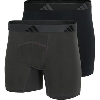 adidas Herrunderkläder Bosershorts 2-pack boxerkalsonger (2 st) – aktiv flex bomull ergonomiska boxershorts, assorted_4AM005, S, Blandade, S adidas Herrunderkläder Bosershorts 2-pack boxerkalsonger (2 st) – aktiv flex bomull ergonomiska boxershorts, assorted_4AM005, S, Blandade, S