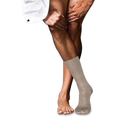 FALKE Herrstrumpor Highshine siden bomull mönstrade 1 par, beige (corn 4096), 41–42, Beige (majs 4096), 41-42 EU FALKE Herrstrumpor Highshine siden bomull mönstrade 1 par, beige (corn 4096), 41–42, Beige (majs 4096), 41-42 EU