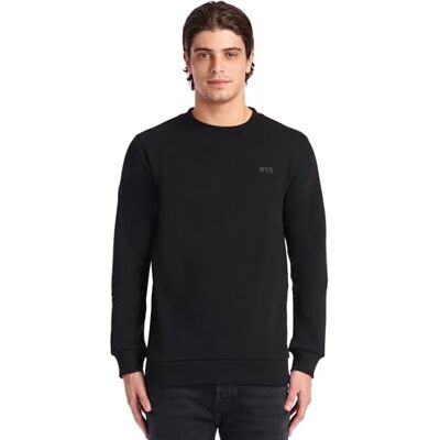 Inter FC nazionale Milano S.p.A. Unisex Vuxen Rund Hals-Sweatshirt Officiell Produkt, Everyday Collection, 100% Bomull, Lämplig För Alla Svarta Fans Inter FC nazionale Milano S.p.A. Unisex Vuxen Rund Hals-Sweatshirt Officiell Produkt, Everyday Collection, 100% Bomull, Lämplig För Alla Svarta Fans