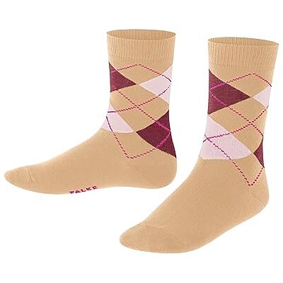 FALKE Unisex barn Classic Argyle hållbar bomull förstärkta barnstrumpor med mönster andas tunna färgglada rutiga 1 par strumpor, beige (Desert 4710), 19–22 FALKE Unisex barn Classic Argyle hållbar bomull förstärkta barnstrumpor med mönster andas tunna färgglada rutiga 1 par strumpor, beige (Desert 4710), 19–22
