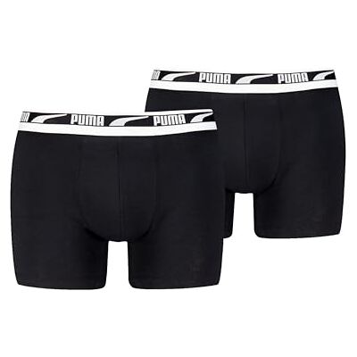 PUMA Everyday Multi Logo Boxer 2 Enheter S, Svart/Svart, S PUMA Everyday Multi Logo Boxer 2 Enheter S, Svart/Svart, S