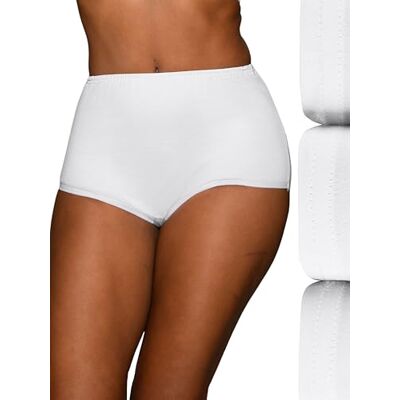 Vanity Fair Underkläder för kvinnor perfekta dina traditionella trosor i bomull, Stjärna vit multi (3-pack), M Vanity Fair Underkläder för kvinnor perfekta dina traditionella trosor i bomull, Stjärna vit multi (3-pack), M