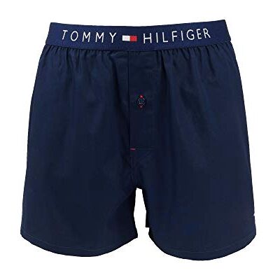 Tommy Hilfiger herr bomullsvävd boxerikon, Blå (marinblå kavajer), S Tommy Hilfiger herr bomullsvävd boxerikon, Blå (marinblå kavajer), S