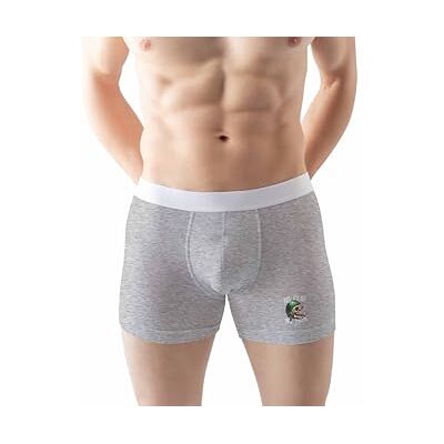 Green Fish Boxershorts för män, Grå, XL Green Fish Boxershorts för män, Grå, XL