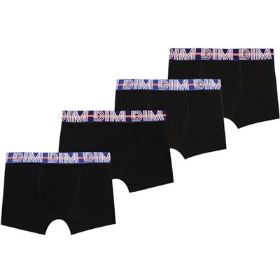 Dim Boxer Eco färgad stretch bomull pojke x4, svart, 14 �r Dim Boxer Eco färgad stretch bomull pojke x4, svart, 14 �r