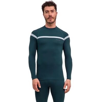 FALKE herr Baselayer-Shirt Warm Turtleneck M L/s Sh funktionsmaterial snabbtorkande 1 styck, grön Holly 7385 trend, S FALKE herr Baselayer-Shirt Warm Turtleneck M L/s Sh funktionsmaterial snabbtorkande 1 styck, grön Holly 7385 trend, S