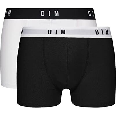Dim original Boxer Uni set med 2 herr, Svart/vit, S Dim original Boxer Uni set med 2 herr, Svart/vit, S