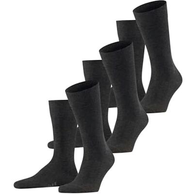 FALKE herr Strumpor Family Multipack M So hållbar bomull enfärgat 3 par, Grå Anthracite Melange 3080, 39-42 FALKE herr Strumpor Family Multipack M So hållbar bomull enfärgat 3 par, Grå Anthracite Melange 3080, 39-42