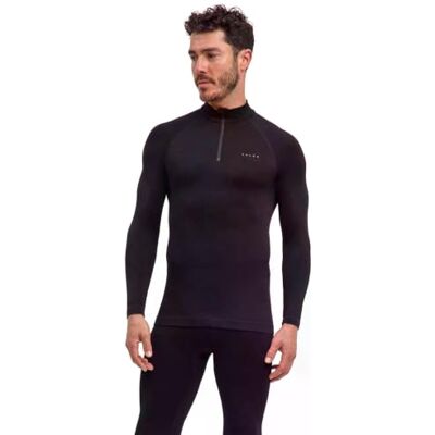 FALKE herr Baslager Ovandel Maximum Warm High Zip Neck M L/s Sh funktionellt garn snabbtorkande 1 del, Svart Black 3000 Trend, XL FALKE herr Baslager Ovandel Maximum Warm High Zip Neck M L/s Sh funktionellt garn snabbtorkande 1 del, Svart Black 3000 Trend, XL