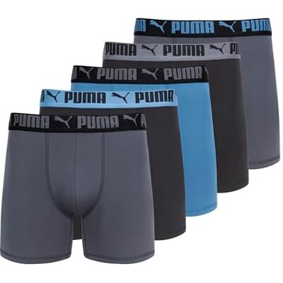 PUMA Performance Boxershorts för män, underkläder, 5-pack, XL PUMA Performance Boxershorts för män, underkläder, 5-pack, XL