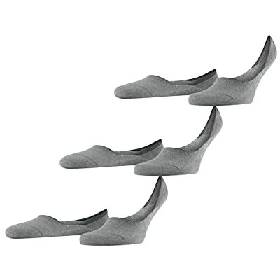 FALKE Herr Step Medium Cut 3-Pack hållbara osynliga strumpor i bomull, medium urringning, osynliga strumpor, med slät häl, silikonpunkter, flerpack set med 3 par, Grå (ljusgrå melange 3390), 39/40 EU FALKE Herr Step Medium Cut 3-Pack hållbara osynliga strumpor i bomull, medium urringning, osynliga strumpor, med slät häl, silikonpunkter, flerpack set med 3 par, Grå (ljusgrå melange 3390), 39/40 EU